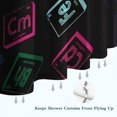 thumbnail image 6 of Math Equations Lab Diagrams Green Pattern Shower Curtain 84"x72" ,Bathroom Decorative Shower Curtains Set with 12 Hooks,Modern Waterproof Washable Shower Curtain, 6 of 6