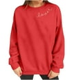 thumbnail image 6 of Itsame Long Sleeve T-Shirts Women's Valentine's Sweatshirt Loose Crew Neck Tops Red Size XL, 6 of 9