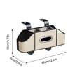 thumbnail image 3 of Multifunctional Car Back Seat Organizer with Cup Holder and Tissue Box - 3-in-1 Backseat Storage Box with Bin & Hooks for Sedan, SUV, and Truck to Hold Phones, Snacks, Drinks, and Bags, 3 of 7