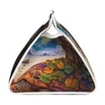 thumbnail image 3 of Lsque Colorful Maple Leaf Beach Turtle Printed Long Tissue Box Cover Holder, Facial Paper Organizer Dispenser,Triangle with Bottom Belt, PVC Leather Decorative Organizer, 3 of 9