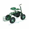 thumbnail image 4 of Spaco Extendable Handle Garden Cart Rolling Wagon Scooter, Camping Beach Wagon, 4 of 8