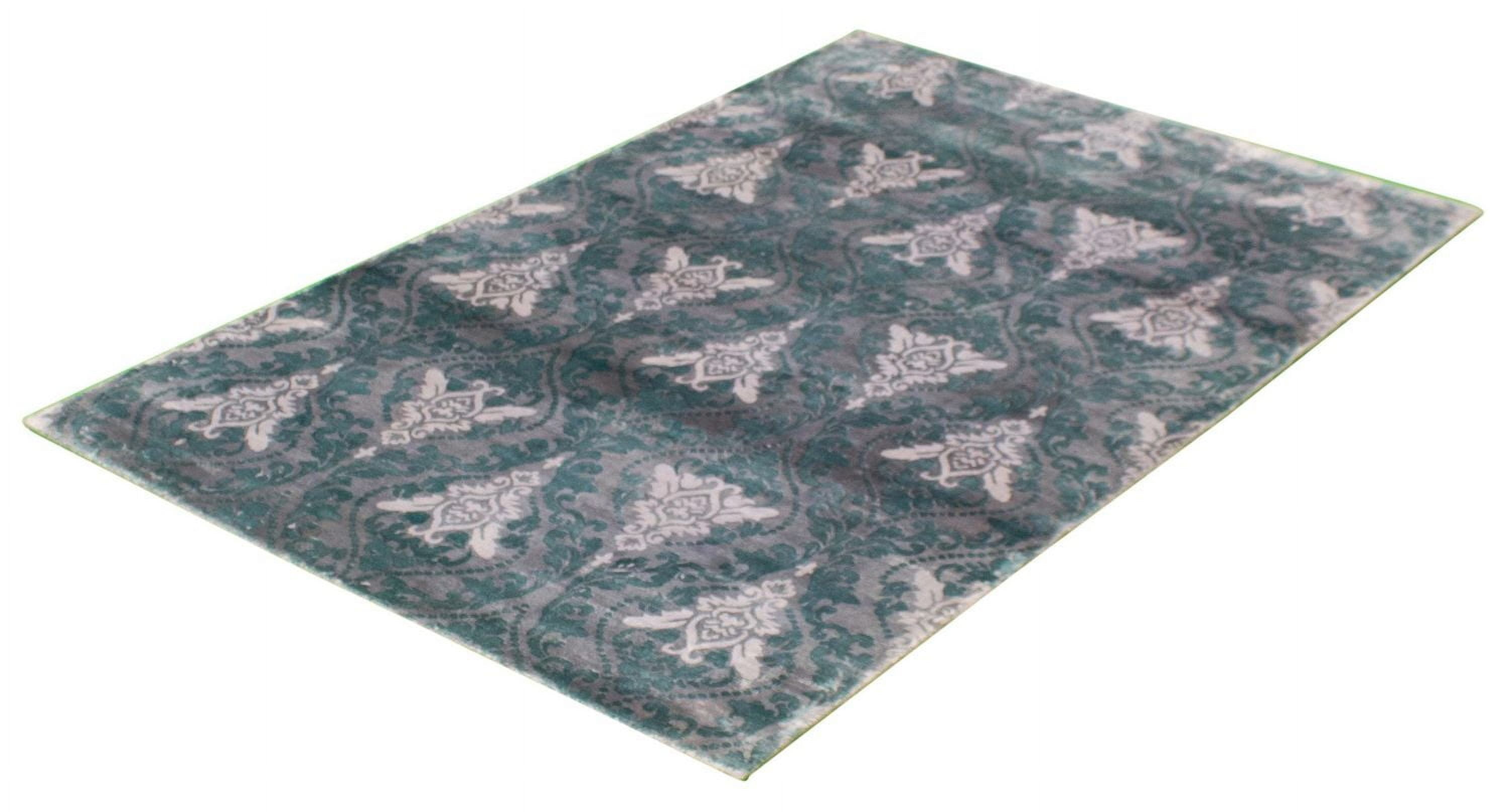 ECARPETGALLERY 5'0" x 8'0" Transitional Galleria Hand Loomed Area Rug for Living Room, Dining Room and Bedroom in Grey