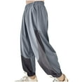 thumbnail image 2 of MKOSPLRT Boys Sweatpants with Pocket Elastic Wiast Baggy Joggers Color Block Cinch Bottom Harem Long Pants Ligtweight Summer Pants 3-13Y, 2 of 8