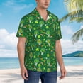 thumbnail image 3 of Picia St. Patrick's day Pattern Men's Hawaiian Shirt – Soft Cotton Regular Fit Short Sleeve Shirt, Casual Beach Shirt for Summer, Vacation, and Outdoor Wear,3X-Large, 3 of 7