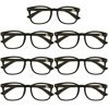 7 Packs Mens Womens Oval Round Frame Reading Glasses Blue Light Blocking Readers +3.00
