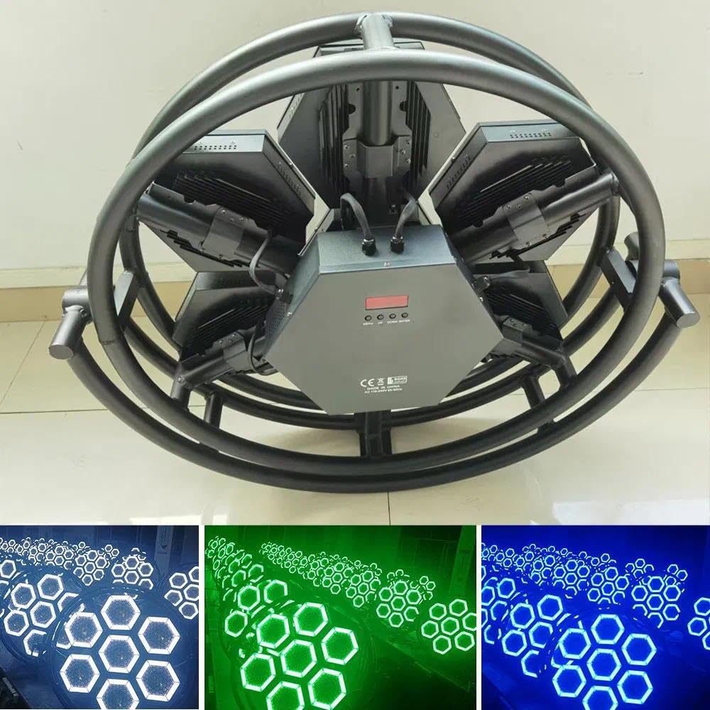 Hexagon Stage Wash Effect Light Circle Shape with 7 Count LED Full Color retro for Club