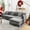 Stone Gray, variant on 108" Modular Sectional Sofa, 6 Seat Chenille Deep Seat Sofa with 5 Pillows, Cloud Sectional for Living Room with USB & Type C Ports, Shaped Cloud Couch for Home Office(Beige)