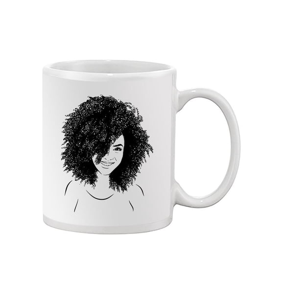 Smiling Beautiful Afro Woman Mug - Image by Shutterstock,