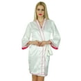 thumbnail image 1 of Bimba Women Short Satin Robe Getting Ready Bride Bridesmaid Robes Coverup Gift, 1 of 6