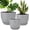 Gray, variant on Plant Pots 10/9/8/7.5/7 inch Flower Pots with Multi Mesh Drainage Holes, Planters for Indoor Outdoor Garden Plants and Flowers. (Green)