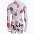 thumbnail image 4 of Combinaison Courte d'Été pour Femmes Motifs Poivron/pêche Manches Longues Pyjama Slim, 4 of 7