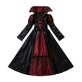 thumbnail image 3 of QSAWXQZ Girls WitchDress Long Sleeve Square Neck a Lined Maxi Dress for Halloween 3-4Years, 3 of 9