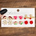 thumbnail image 1 of Juego de pendientes colgantes de dibujos animados de Feliz Navidad para mujer, varita de copo de nieve, ciervo, pendiente de gota de árbol de Santa Claus, regalo de joyería de fiesta, 1 of 4