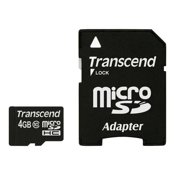 Transcend TS4GUSDHC10 4 GB MicroSD High Capacity (microSDHC) - 1 Card - Class 10