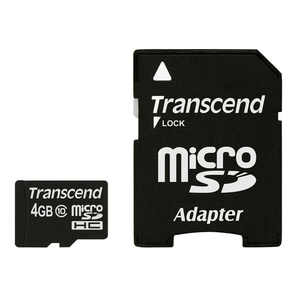Transcend Premium - Carte Mémoire Flash (Adaptateur microSDHC vers SD Inclus) - 4 GB - Classe 10 - 133x - microSDHC - microSDHC - - - - - - - - - - - -