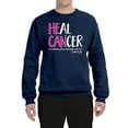 thumbnail image 2 of Faith Jesus Believe Awareness Unisex Crewneck Graphic Sweatshirt, Vintage Heather Navy, X-Large, 2 of 3