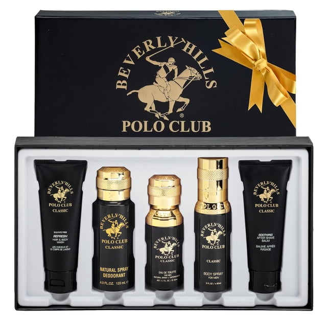 Set de regalo de colonia Beverly Hills Polo Club Classic de 5 piezas