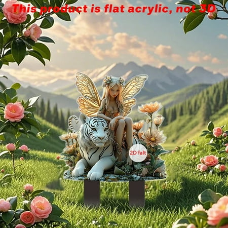 AuroraX Garden Stakes Outdoor Yard Art Spring Blossom Animal Friends Whimsical Fairy Thoughtful Gift Home and Garden Decor