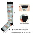 thumbnail image 3 of FORMRS Womens Knee High Socks Casual Long Thick Travel Daily Wear, 1 Pair, Red Trains Pattern, 3 of 6