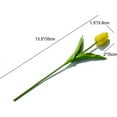 thumbnail image 3 of Zhuge 15-Piece 13.6" White Artificial Silk Tulips, Easter, Wedding & Home Decor, Yellow, 3 of 4