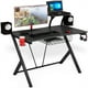 thumbnail image 2 of Mesa para Gaming Ergonómica Costway con Gancho Portavasos y Soporte para Auriculares Negro, 2 of 9