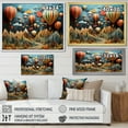 thumbnail image 4 of Designart "Colorful Hot Air Ballon composition" Transportation Floater Framed Wall Art Living Room, 4 of 7