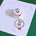 thumbnail image 2 of Embroidered Santa Christmas Tree 100 Turkish Cotton Hand Towel, White Red Gre,., 2 of 8