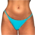thumbnail image 4 of HUPOM Plus Size Underwear Underwear For Women Thong Leisure Tie Seamless Waistband Blue S, 4 of 8
