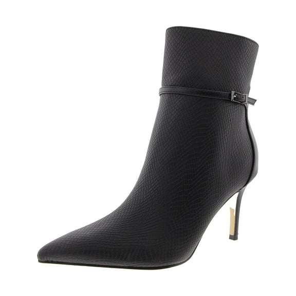 Calvin Klein Womens Vivera Buckle Faux Leather Booties