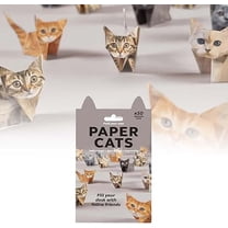 Paper Cats Origami, 50 Sheets 3D Handmade DIY Origami Paper to Fold Cute Figures, Fun Craft Activity for Adults & Kids, Desk Decoration & Gift for Cat Lovers (Cat)