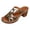 Gold, variant on Heels for Women Cutout Retro Pattern Orthopedic Sandals Open Toe Chunky Heeled Slides Casual Slip on Summer Dress Shoes Red Size 9