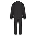 thumbnail image 4 of JUUYY Men's 2 Pieces Cotton Linen Set Casual Long Sleeve Henley Shirts Beach Pants Outfits with Pockets Summer Casual Yoga Suit Black XXL, 4 of 5