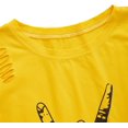 thumbnail image 3 of Women's Short Sleeve T Shirt Graphic Print Distressed Crop Top, 3 of 7