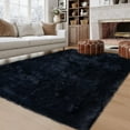 thumbnail image 2 of Hasoo 8' x 10' Large Area Rug High-Pile Plush Shag Rug Perfect for Living Rooms, Bedrooms, Dining Rooms, Dark Blue, 2 of 7