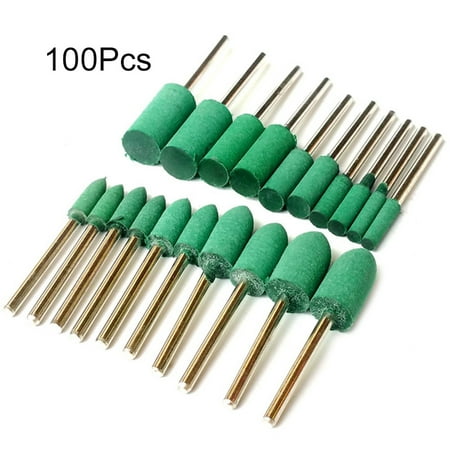 

FarDo 100Pcs Rubber Grinding Head Pointed Cylindrical Tip for Grinder Polishing Tools