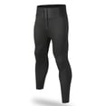 thumbnail image 4 of LNWUY Men's Solid Tights Compression Pants Workout Running Gym Legging Pant with Pocket Sports Fitness Yoga Comfy Breathable Pants Black M, 4 of 6