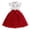 Red, variant on Dress Girls Embroidered Stand Collar Princess Dress with Bubble Flying Sleeves Sequin Patchwork Mesh Skirt and Satin Bow Belt Knee Length Party Holiday Dress for Girls 3-10 Years
