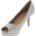thumbnail image 2 of City Classified Womens Walter Metallic Dress Heel Party Shoes with Comfort Padded Footbed, 2 of 4