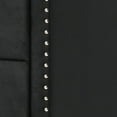 thumbnail image 3 of Benjara Moha 28" Nightstand- Wood- 2 Drawers- Metal Handles- Black Velvet, 3 of 6