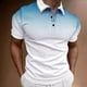 thumbnail image 2 of Playeras Hombre Cuello V Camiseta De Manga Corta Para Hombre Verano Casual Estampado De Lunares Camisas Festivas Tops, 2 of 8