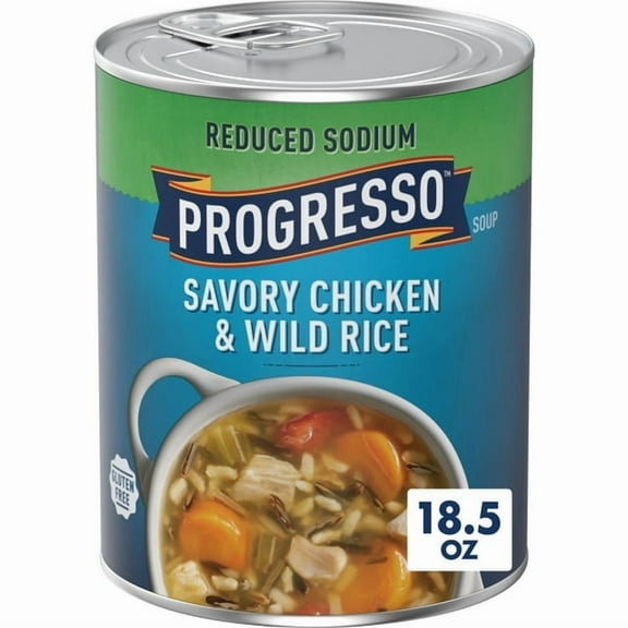 Progresso Reduced Sodium Savory Chicken & Wild Rice Soup 19 oz (Pack of 3)