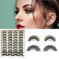 thumbnail image 2 of Pestañas falsas 20 pares de pestañas postizas 3D Pestañas postizas para maquillaje de ojos Pestañas largas y gruesas naturales, 2 of 5