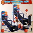 thumbnail image 3 of Set de juego de baloncesto tipo arcade NEUBSAW con aro ajustable para niños, 3 of 6