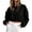 Black #25, variant on Women's Y2k Cropped Sweatshirt Oversized Crew Neck Drop Shoulder Long Sleeve Banded Hem Loose Casual Crop Pullover 2XL