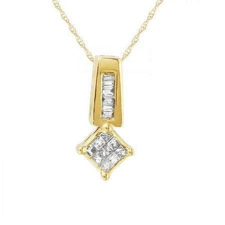 Foreli 0.15CTW Diamond 14K Yellow Gold Necklace