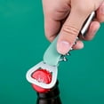 thumbnail image 3 of Bottle Opener,Professional Wine Opener, Beer Bottle Opener,Dual Functionality,Ergonomic Grip Handle, Electroplating Process,Wine Corkscrew,Suitablefor Kitchen Restauant and Bar-green, 3 of 5