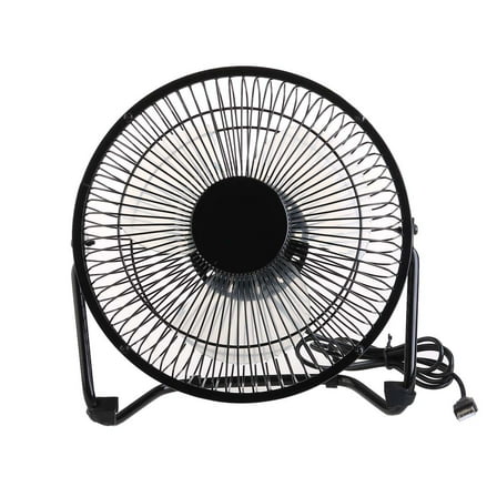 ORDDIART Black USB Mini Metal Fan 1Pcs Small Electric for General Users