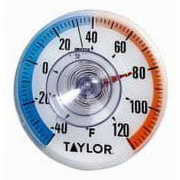 Taylor Precision 5321N Window Thermometer-40 to 120 Deg F 3-1/2" Dial