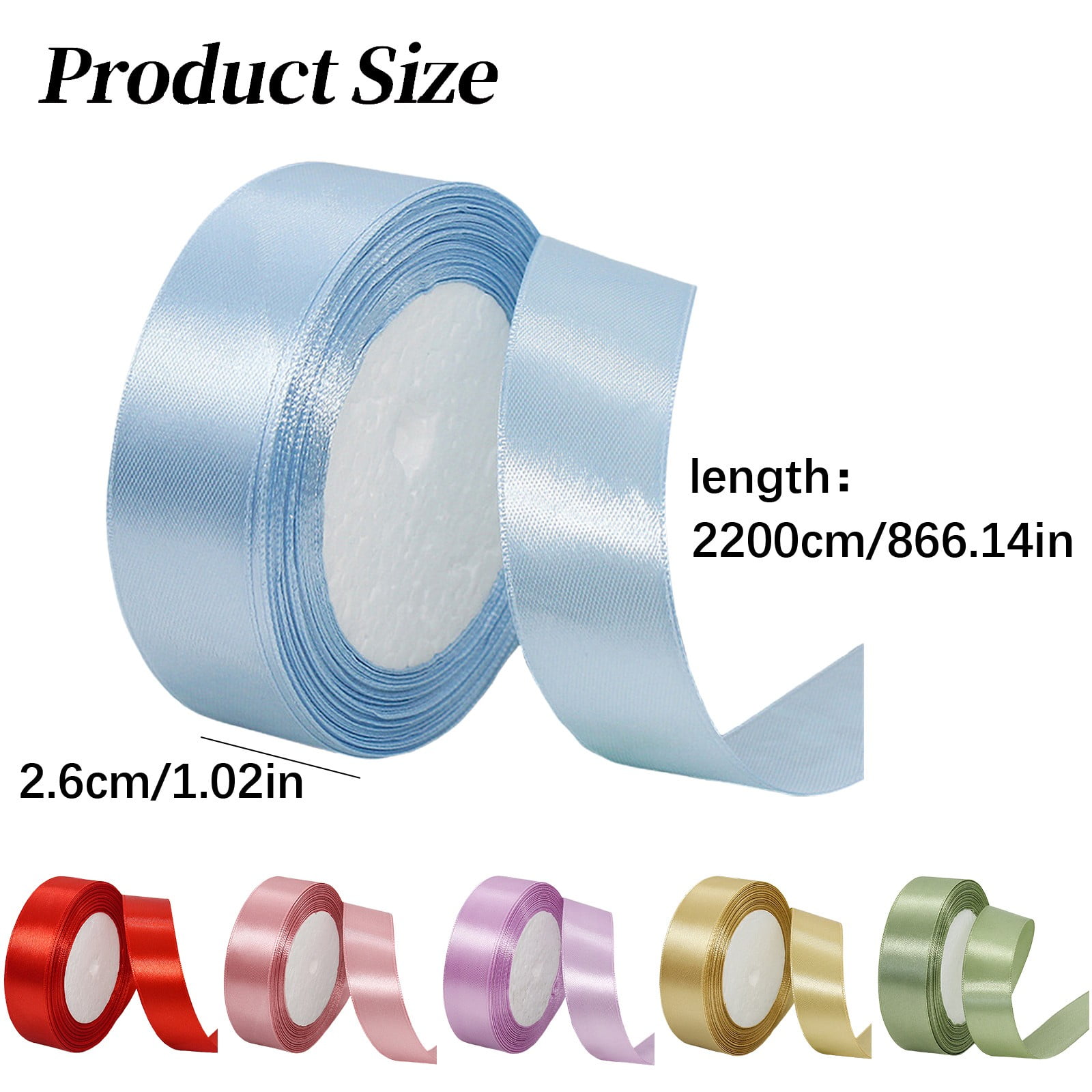Luluganb Ribbon for Gift Wrapping, 1 Inch 24 Yards Satin Ribbon