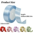 thumbnail image 2 of Valentine's Day,Solid Color Satin Ribbon,1 Inch x 25 Yards Fabric Satin Ribbon for Gift Wrapping, DIY Crafts, Hair Bows Making, Wreath, Wedding Party Decoration and Other Sewing Projects(Blue), 2 of 5